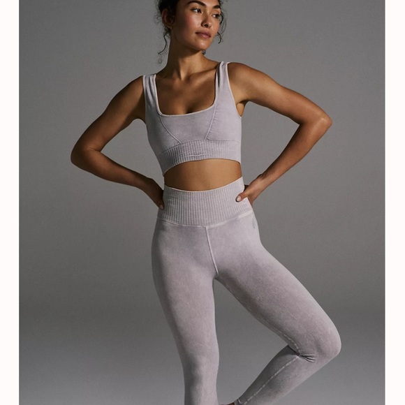 FREE PEOPLE | NWOT Good Karma Square-Neck Bra in Ice Grey * - Picture 2 of 7